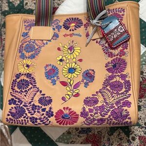 Colorful Calvin Embroidered classic tote